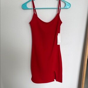 Elegant Red Slip Dress